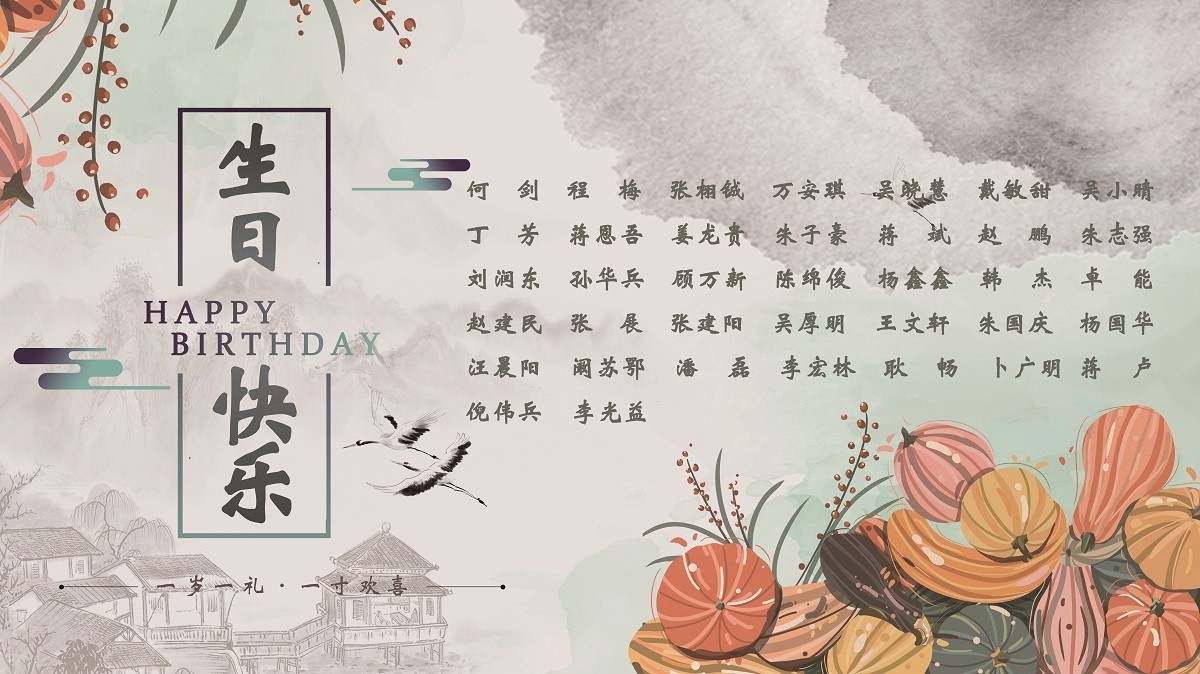 【生日祝?！抗ё?0月生日的員工生日快樂！