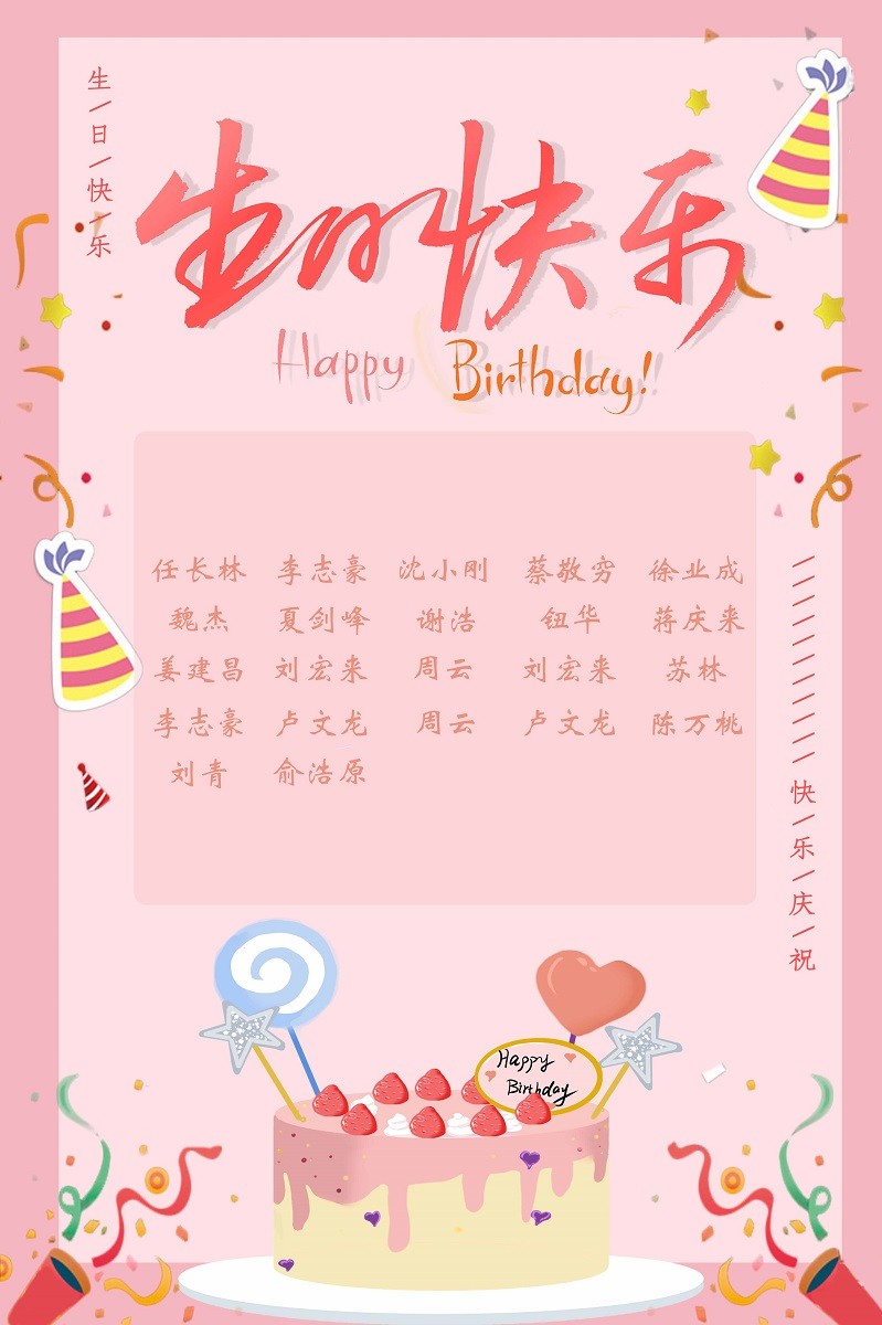 【生日祝?！抗ё?8月生日的員工生日快樂！