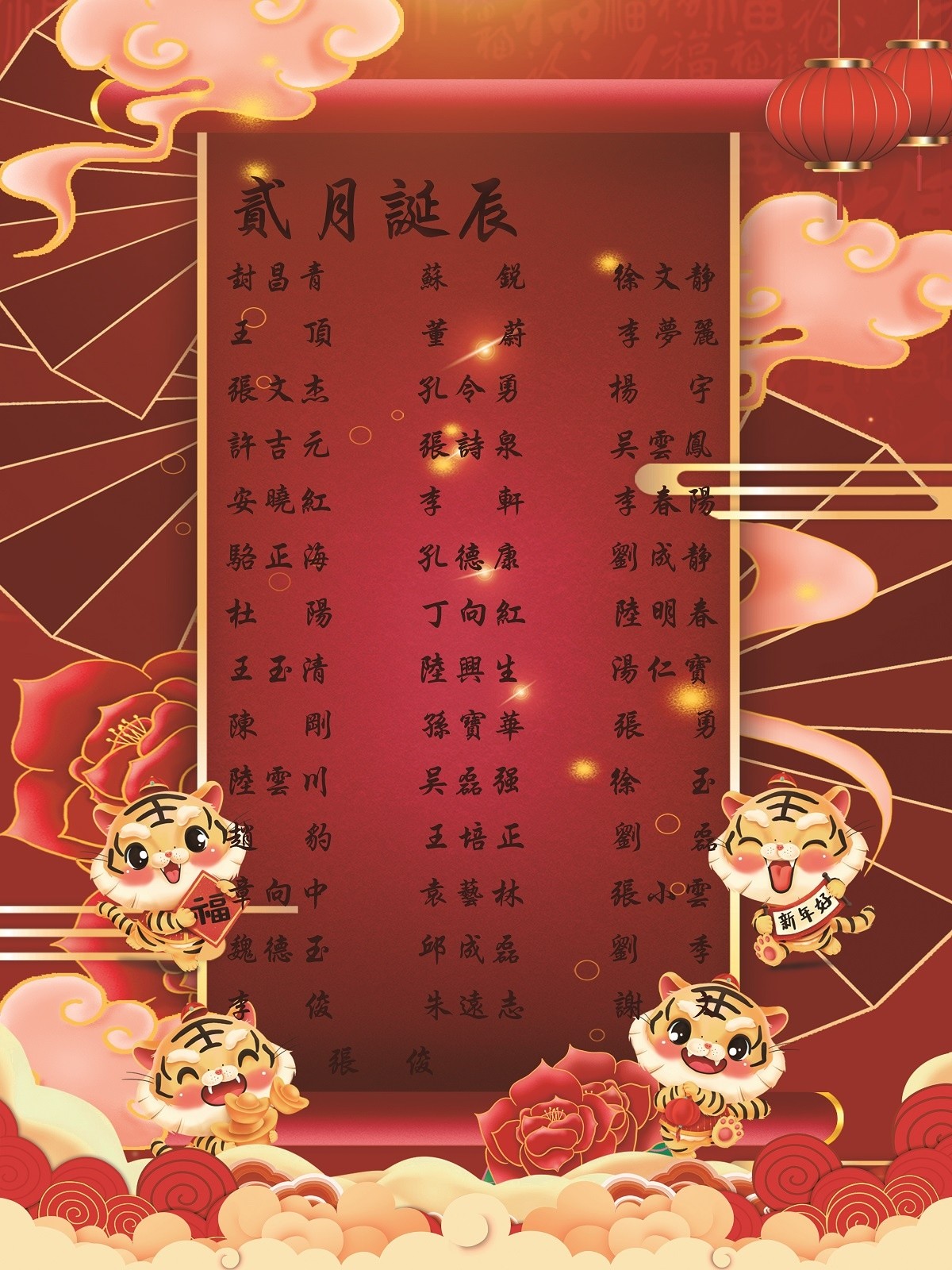 【生日祝福】恭祝02月生日的員工生日快樂(lè)！